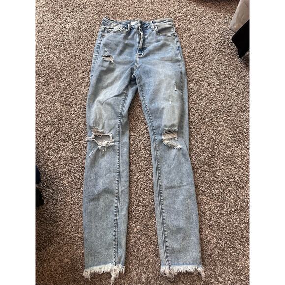 Hidden Denim - Hidden High Waisted Distressed Skinny Jeans Size 26